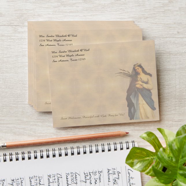 Saint Philomena Envelope (Stacked)