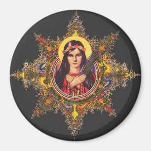 Saint Philomena Premium Luminous Virgin Art  Magnet