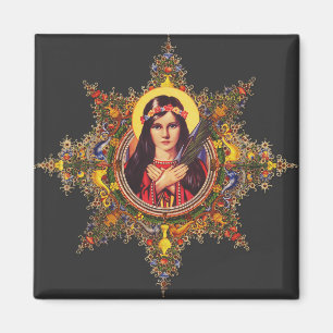 Saint Philomena Premium Luminous Virgin Art Magnet