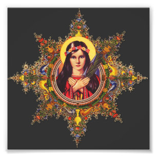 Saint Philomena Premium Luminous Virgin Art Photo Print