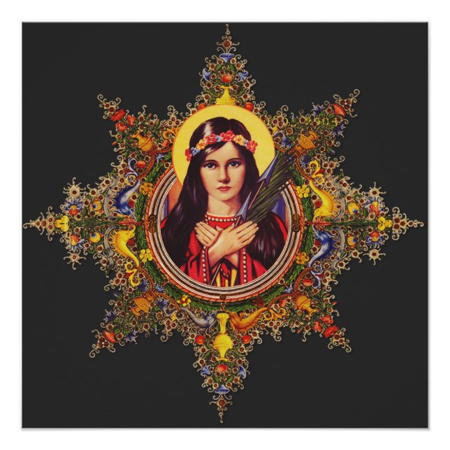 Saint Philomena Premium Luminous Virgin Art  Poster (Front)