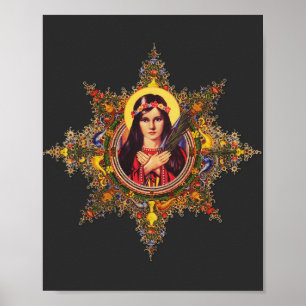 Saint Philomena Premium Luminous Virgin Art  Poster