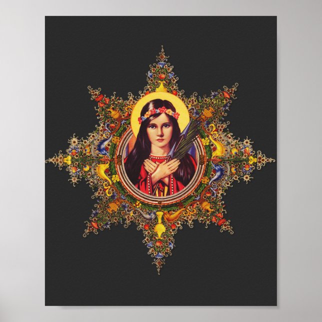 Saint Philomena Premium Luminous Virgin Art  Poster (Front)
