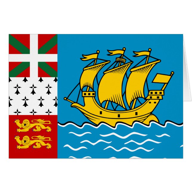 Saint Pierre and Miquelon Flag (Front Horizontal)