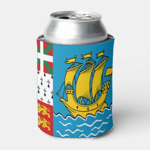 Saint Pierre and Miquelon Flag Can Cooler