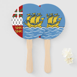 Saint Pierre and Miquelon flag Hand Fan