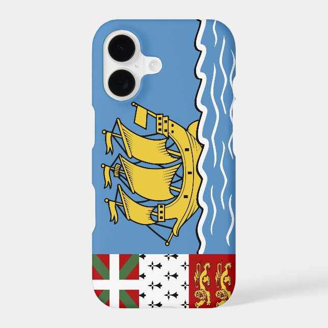 Saint Pierre and Miquelon flag iPhone Case (Back)