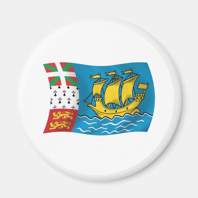 Saint Pierre And Miquelon Flag Magnet (Front)