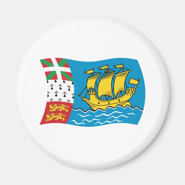 Saint Pierre And Miquelon Flag Magnet (Front)