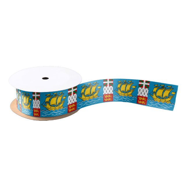 Saint Pierre and Miquelon Flag Satin Ribbon (Spool)