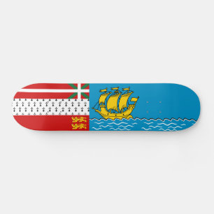 Saint Pierre and Miquelon Flag Skateboard