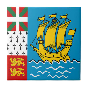 Saint Pierre and Miquelon Flag Tile