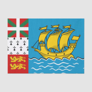 Saint Pierre and Miquelon Flag Tissue Paper
