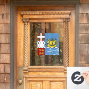 Saint Pierre and Miquelon flag Window Cling