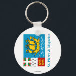 Saint-Pierre and Miquelon Flag with Name Key Ring<br><div class="desc">The flag of your favourite country -- whether your ancestral homeland, or the place that's caught your imagination -- is a great way to show the world where your heart and mind would love to be. It doesn't matter if you've been there or not, you can still display the flag...</div>