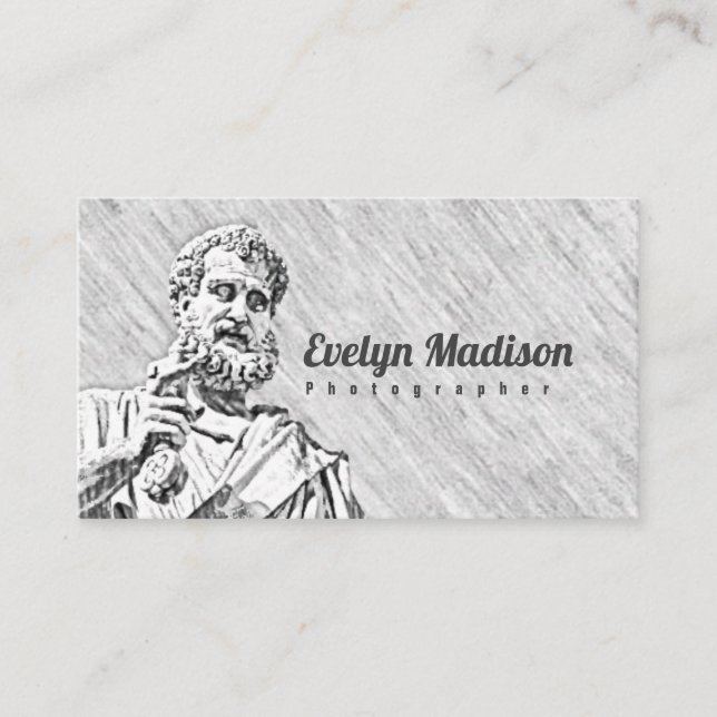 saint pierre statue sculpture g8678 business card (Front)