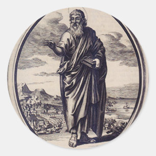 Saint Polycarp Apostolic Church Father Graphic Art Classic Round Sticker