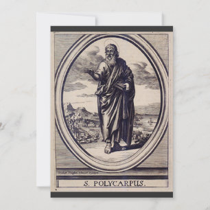Saint Polycarp Apostolic Church Father Graphic Art Invitation