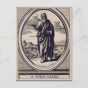 Saint Polycarp Apostolic Church Father Graphic Art Postcard
