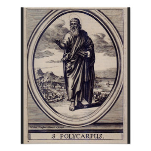 Saint Polycarp Apostolic Church Father Graphic Art Poster