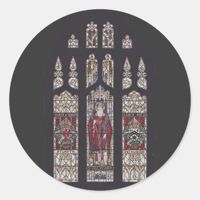 Saint Polycarp Bishop of Smyrna Classic Round Sticker (Front)