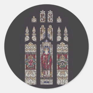 Saint Polycarp Cathedral Stained Glass Art Classic Round Sticker