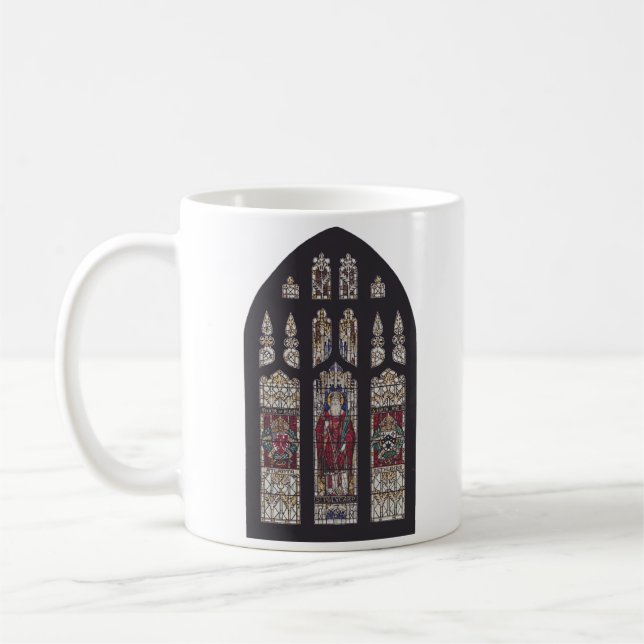 Saint Polycarp Cathedral Stained Glass Art Coffee Mug (Left)