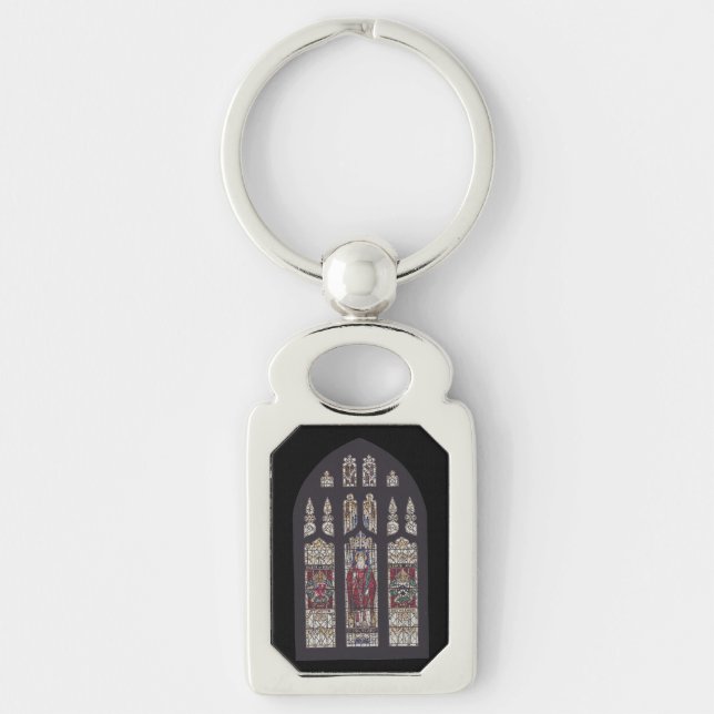 Saint Polycarp Cathedral Stained Glass Art Key Ring (Front)