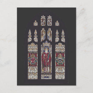 Saint Polycarp Cathedral Stained Glass Art Postcard