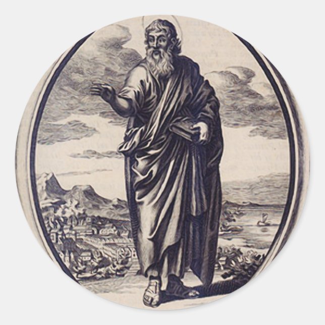 Saint Polycarp of Smyrna Martyr and Church Father Classic Round Sticker (Front)