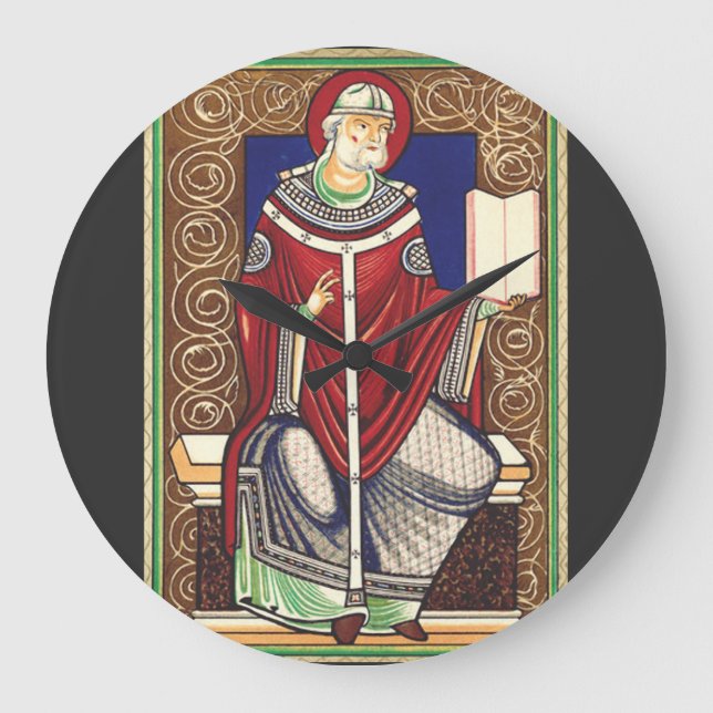  Saint Pope Gregory the Great Large Clock (Front)