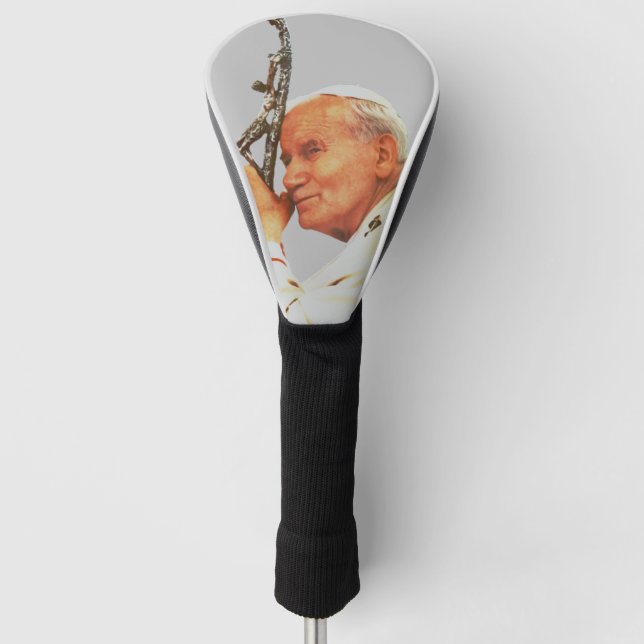Saint Pope John Paul II  Golf Head Cover (Front)