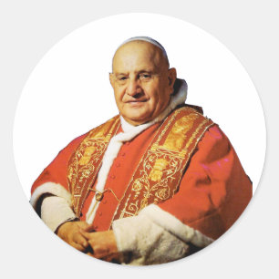 Saint Pope John XXIII head of the Catholic Church Classic Round Sticker