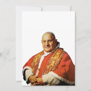 Saint Pope John XXIII head of the Catholic Church Invitation