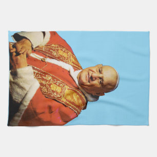 Saint Pope John XXIII head of the Catholic Church Tea Towel