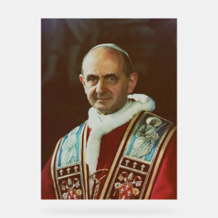 Saint Pope Paul VI Bishop of Rome Acrylic Sign