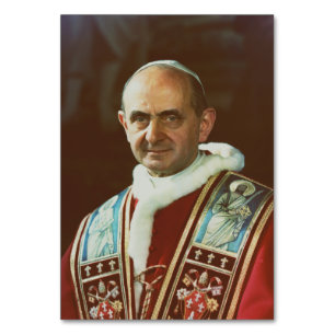 Saint Pope Paul VI Bishop of Rome Table Number