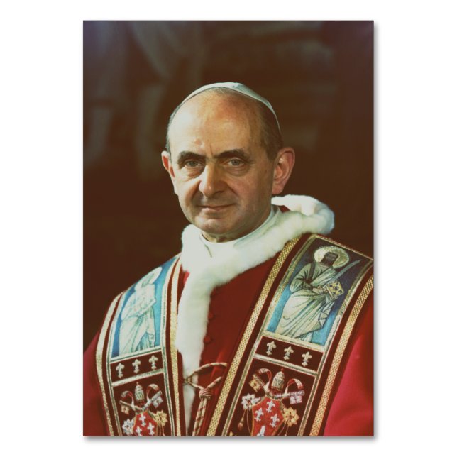 Saint Pope Paul VI Bishop of Rome Table Number (Front)