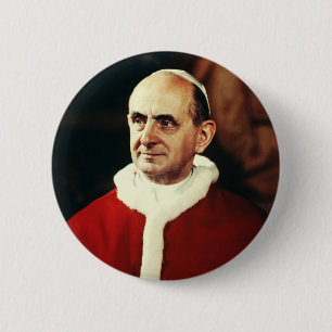 Saint Pope Paul VI head of the Catholic Church 6 Cm Round Badge