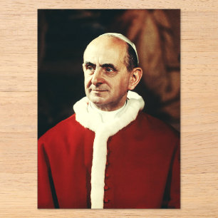 Saint Pope Paul VI head of the Catholic Church Acrylic Invitations
