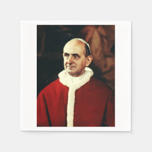 Saint Pope Paul VI head of the Catholic Church Napkin