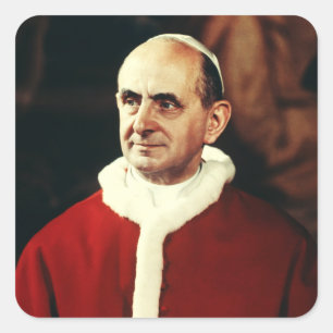Saint Pope Paul VI head of the Catholic Church Square Sticker