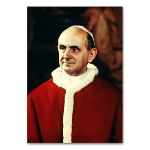 Saint Pope Paul VI head of the Catholic Church Table Number