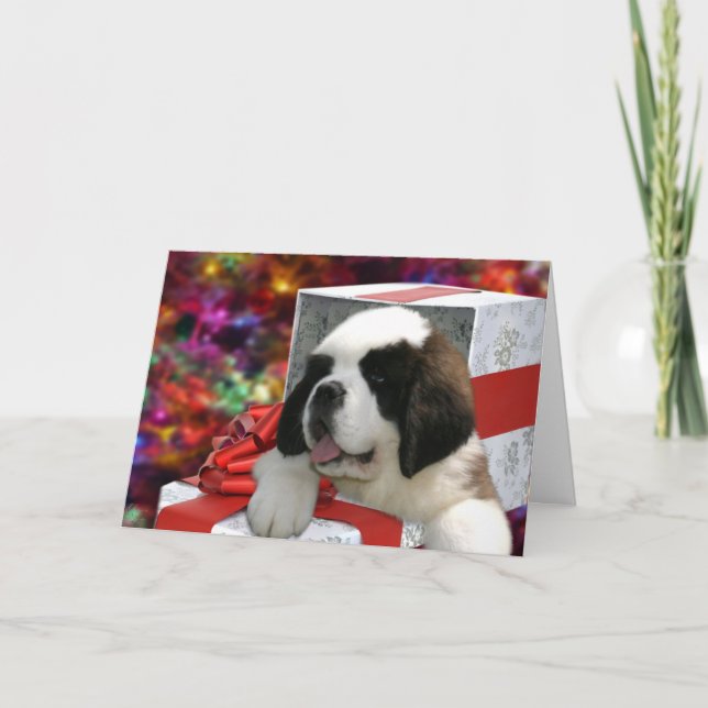 Saint Puppy Christmas Card (Front)