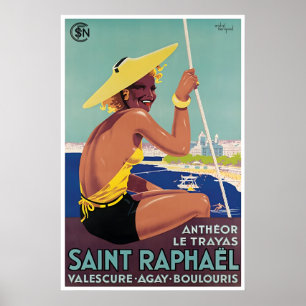 Saint Raphael Art France Travel Poster French