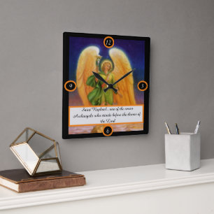 Saint Raphael Square Wall Clock