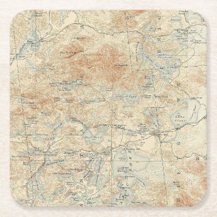 Saint Regis Canoe Area Details in the Adirondacks Square Paper Coaster