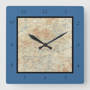 Saint Regis Canoe Area Details in the Adirondacks Square Wall Clock