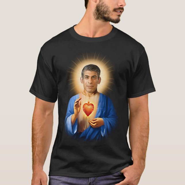 Saint Rishi Sunak Prayer T-Shirt (Front)