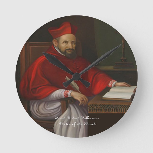 Saint Robert Bellarmine Round Clock (Front)